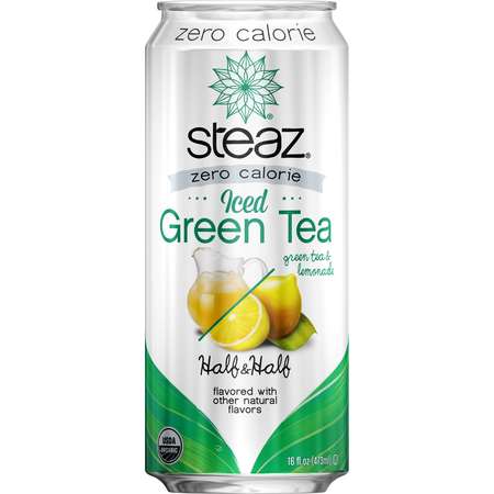 STEAZ Steaz Organic Iced Tea Half & Half Zero 16 oz., PK12 093016
